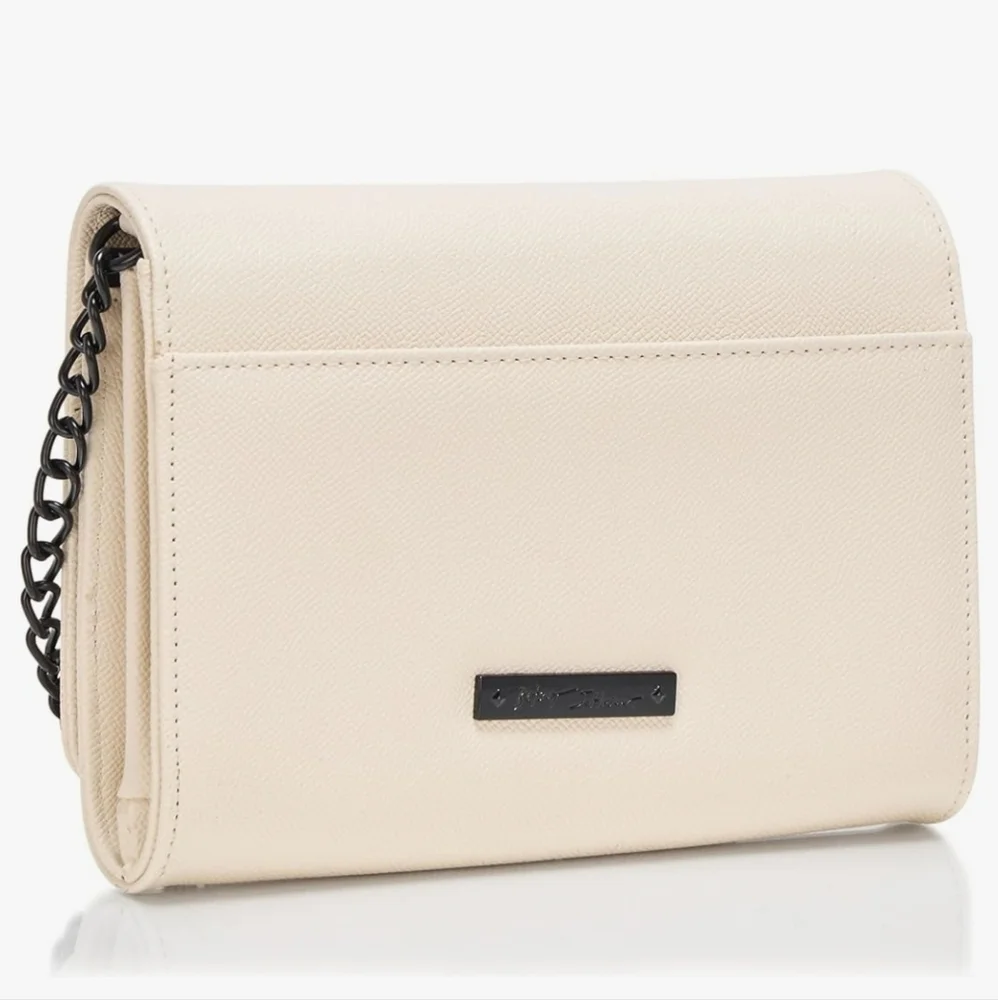 🔹️BETSEY JOHNSON🔹️ XOSYBIL 3 CROSSBODY  CHALK PURSE BAT SPIDER 🖤 - Picture 3 of 5